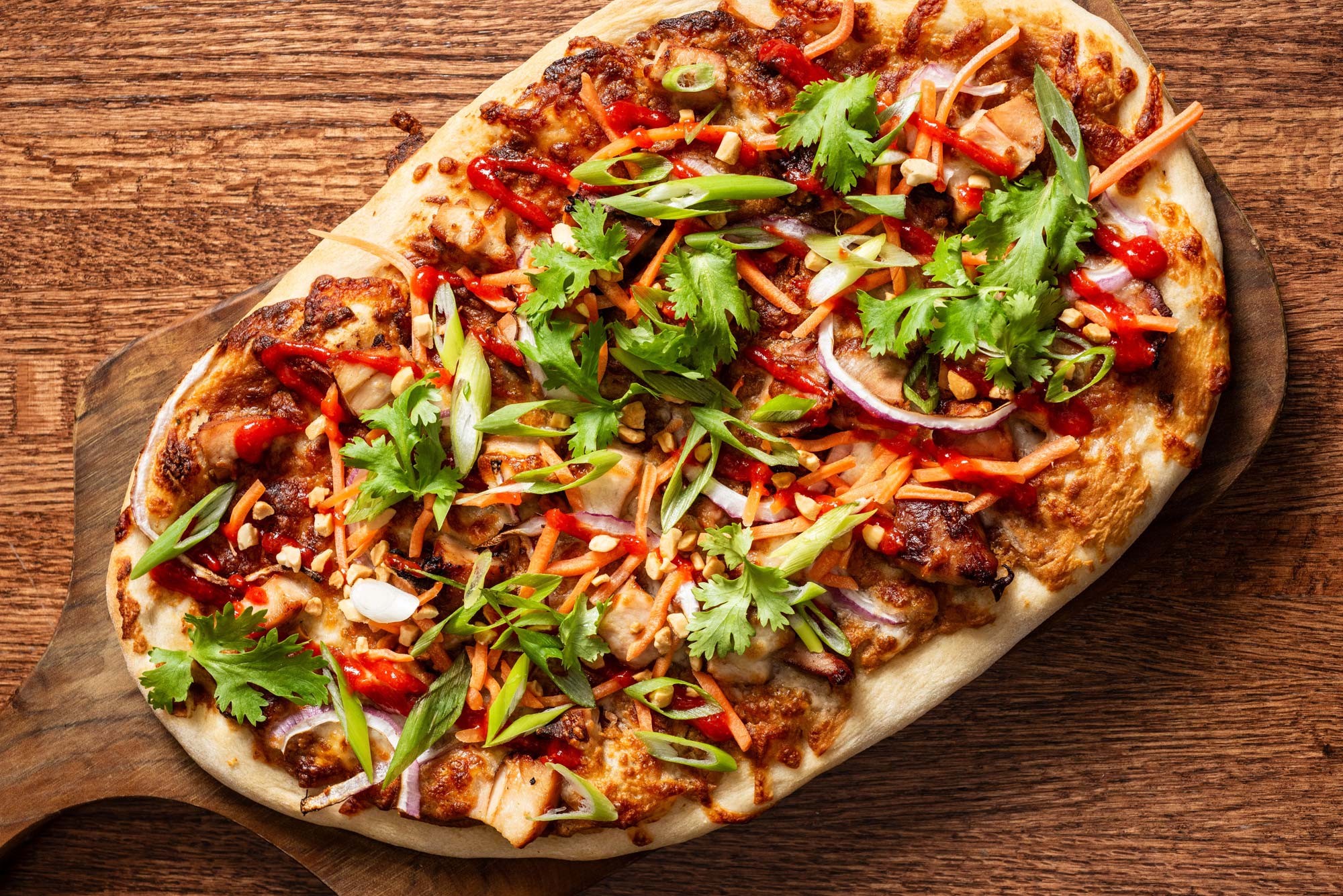 Peanut Chicken Flatbread | USA Peanuts