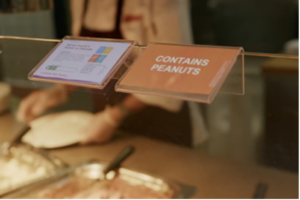 Clear peanut allergen labels at campus dining
