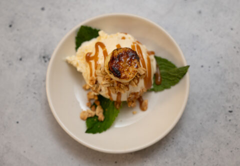 Brûléed Banana & Peanut Sundae