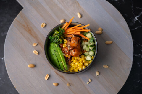 Salmon Peanut Poke Bowl